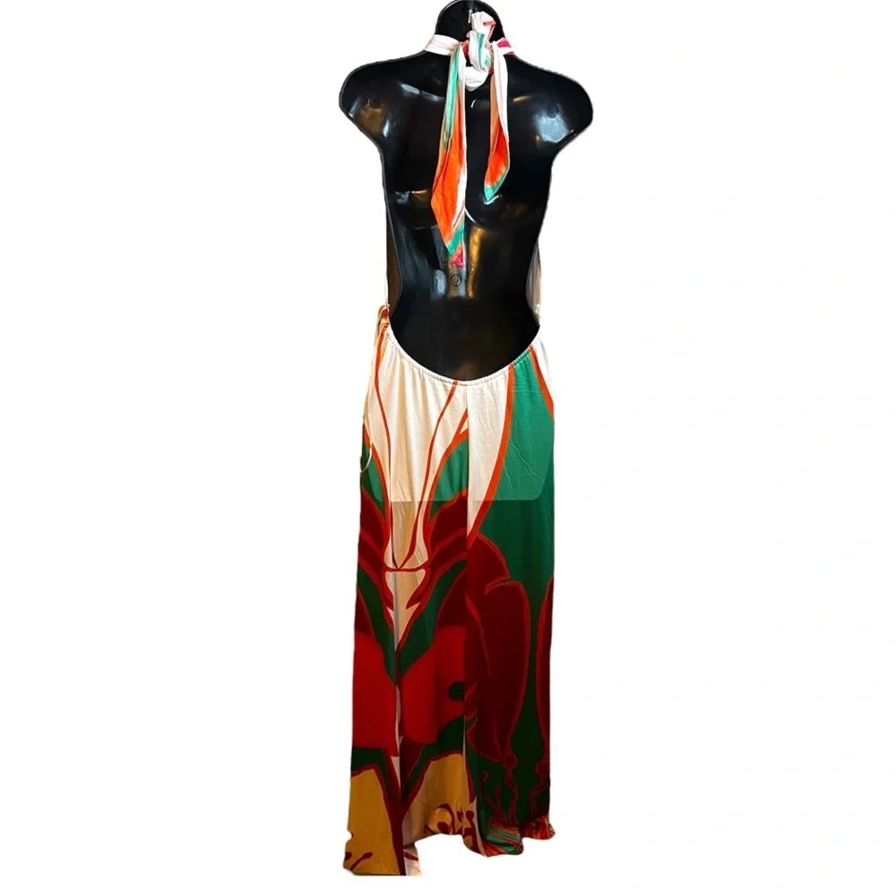 Elegant Multicolor Maxi Dress - Picture 2 of 2